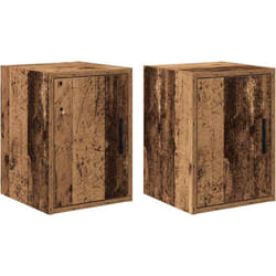 Armoires murales de garage 2 pcs vieux bois bois d'ingénierie Vidaxl