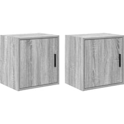 Armoires murales de garage 2 pcs sonoma gris bois d'ingénierie Vidaxl