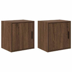 vidaXL Armoires murales de garage 2 pcs - Chêne marron