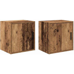 Armoires murales de garage 2 pcs vieux bois bois d'ingénierie Vidaxl