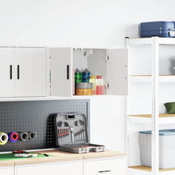 Armoire murale de garage blanc bois d'ingénierie - Vidaxl