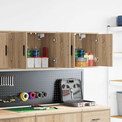 vidaXL Armoires murales de garage 2 pcs chêne sonoma bois d'ingénierie