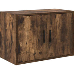 Armoire murale de garage chêne fumé bois d'ingénierie Vidaxl