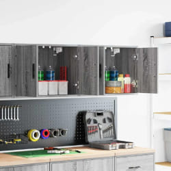 vidaXL Armoires murales de garage 2 pcs - Sonoma gris