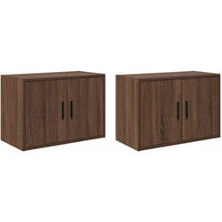 Armoires murales de garage 2 pcs chêne marron bois d'ingénierie Vidaxl