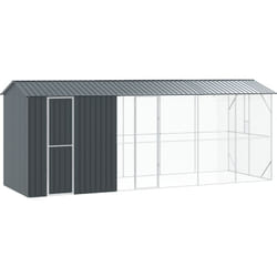 Vidaxl - Aviary pour oiseaux avec extension anthracite 210x640x247 cm en acier