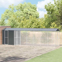Vidaxl - Cage Pour Oiseaux Anthracite 860 X 208 X 247 Cm Acier Galvanisé