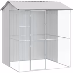 Cette grande cage à oiseaux extérieure offre à vos oiseaux de compagnie beaucoup d'espace pour se détendre. Son style industr ...