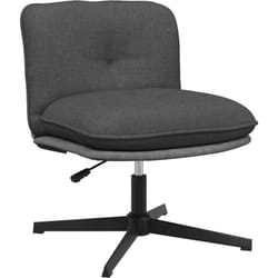 Chaise pivotante de bureau Gris foncé Tissu Vidaxl