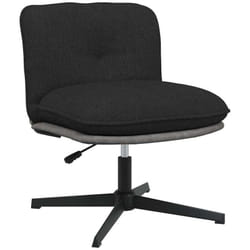 Vidaxl - Chaise pivotante de bureau Noir Tissu