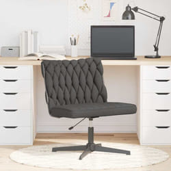 Chaise pivotante de bureau Gris foncé Tissu Vidaxl