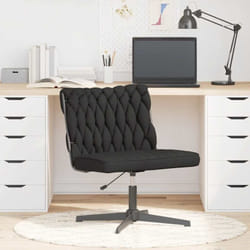 Vidaxl - Chaise pivotante de bureau Noir Tissu
