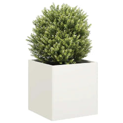 vidaXL Jardinière Acier laminé à froid - Blanc