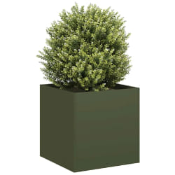vidaXL Jardinière Vert Olive - Acier laminé