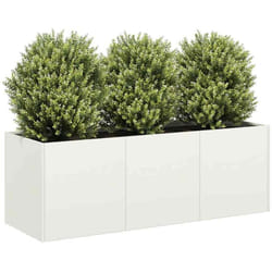 Vidaxl - Jardinière blanc 120x40x40 cm acier laminé à froid