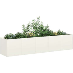 Vidaxl - Jardinière blanc 200x40x40 cm acier laminé à froid