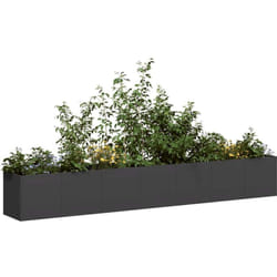 Vidaxl - Jardinière noir 280x40x40 cm acier laminé à froid