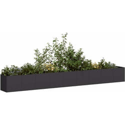 Vidaxl - Jardinière noir 360x40x40 cm acier laminé à froid