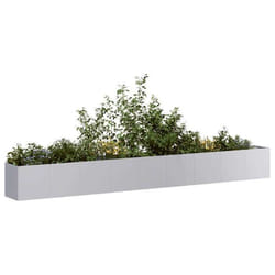 vidaXL Jardinière 360x40x40 cm acier galvanisé pot de fleurs support de plantes lit surélevé support de jardinière bac 860701