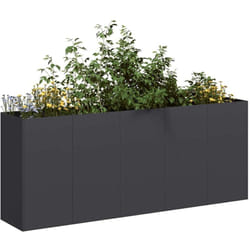 Vidaxl - Jardinière noir 200x40x80 cm acier laminé à froid