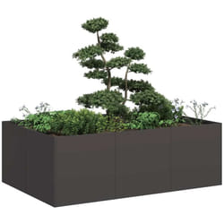 Jardinière noir 120x80x40 cm acier - Vidaxl