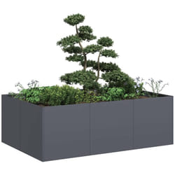 vidaXL Jardinière anthracite 120x80x40 cm acier