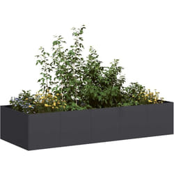 Jardinière noir 200x80x40 cm acier - Vidaxl