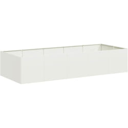 Vidaxl - Jardinière blanc 200x80x40 cm acier