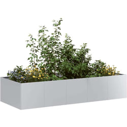 Jardinière 200x80x40 cm acier galvanisé - Vidaxl