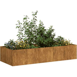 Vidaxl - Jardinière rouillé 200x80x40 cm acier inoxydable