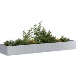 vidaXL Jardinière 360x80x40 cm acier galvanisé