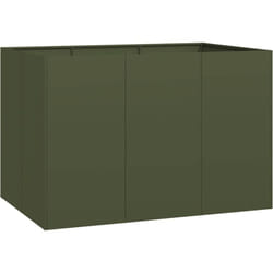 Vidaxl - Jardinière vert olive 120x80x80 cm acier