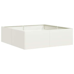 Jardinière blanc 100x100x30 cm acier vidaXL