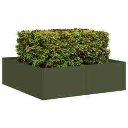 vidaXL Jardinière 100x100x30 cm - Vert olive