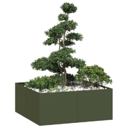 vidaXL vert olive 100x100x40 cm acier