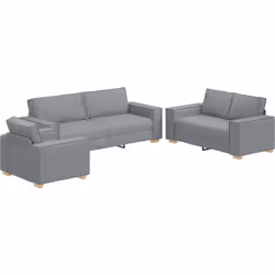 Cet ensemble de canapés modernes gris clair apporte une touche de contemporary à ton espace tout en combinant style et confor ...
