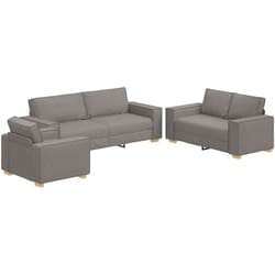 Vidaxl - Ensemble de Canapés 3 pcs Taupe 220 x 78 x 84 cm tissu