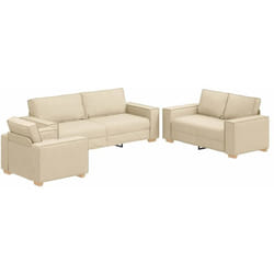 Vidaxl - Ensemble de Canapés 3 pcs Crème 220 x 78 x 84 cm tissu
