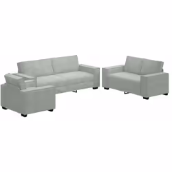 Ce canapé moderne en velours gris combine style, fonctionnalité et confort, en faisant un ajout génial à ton espace de vie po ...