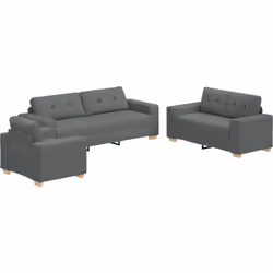 Cet ensemble de canapés 3 pièces vidaXL est une super solution pour ton espace de vie, alliant confort et style moderne. Parf ...