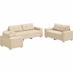 Cet ensemble de canapé 3 pièces moderne avec coussins est idéal pour le confort et le style. C'est un super élément central p ...