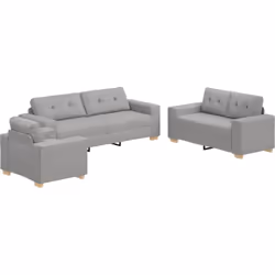 Ce canapé moderne 3 places en gris nuage est à la fois stylé et confortable, le rendant parfait comme pièce maîtresse dans n' ...
