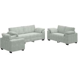 Vidaxl - Ensemble de canapés 3 pcs avec coussins Gris clair Velours