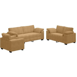 Ensemble de canapés 3 pcs avec coussins Marron Velours Vidaxl