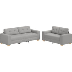 Vidaxl - Ensemble de Canapés 2 pcs Gris 221 x 78 x 80 cm Tissu