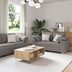 Ensemble De Canapés 2 Pcs Taupe 219 X 77 X 82 Cm Tissu Vidaxl