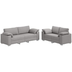 Ensemble De Canapés 2 Pcs Gris Nuage 219 X 77 X 82 Cm Tissu Vidaxl