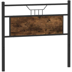Tête de lit chêne fumé 100 cm bois d'ingénierie et acier Vidaxl