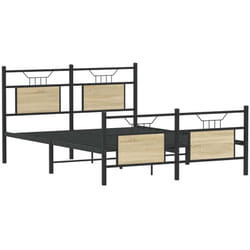 Cadre De Lit Sans Matelas Chêne Sonoma 140x190 Cm Vidaxl