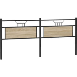 Tête de lit chêne sonoma 200 cm bois d'ingénierie et acier Vidaxl